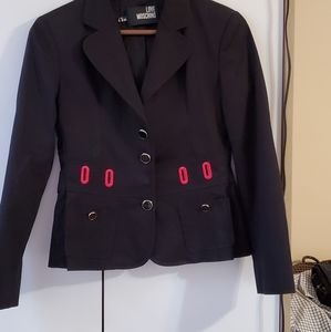 Love Moschino black blazer with red elements